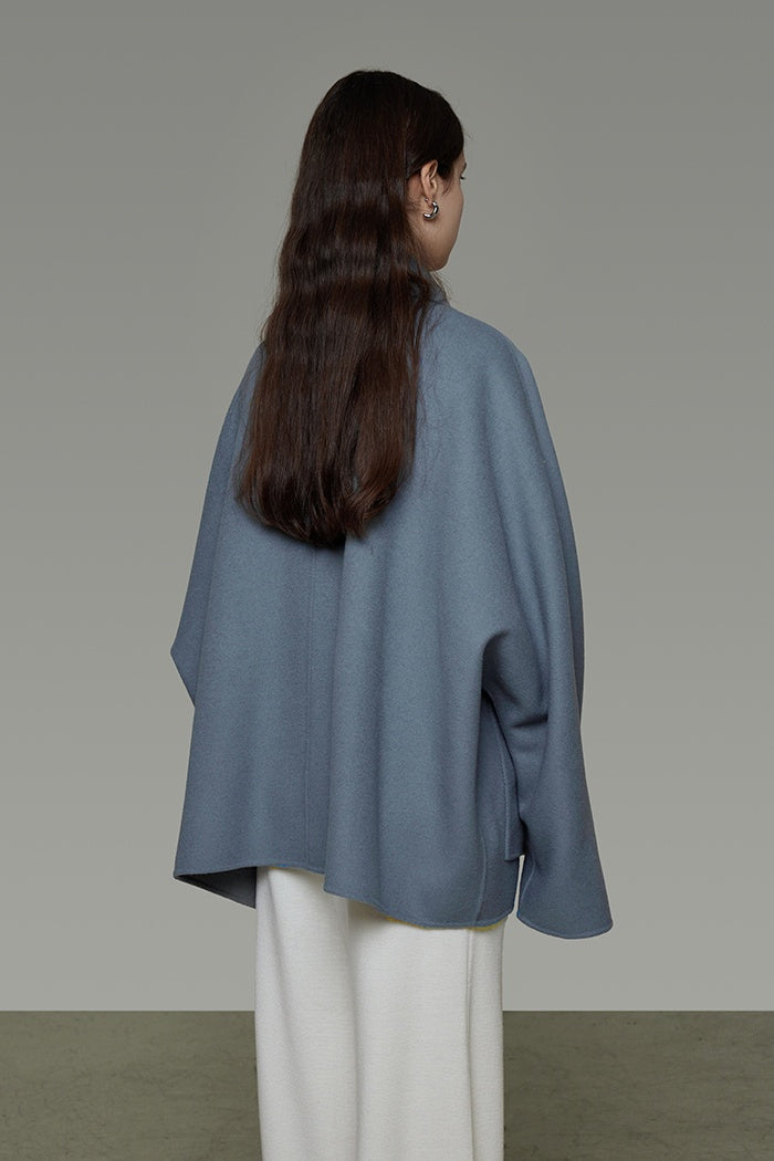 Quiet Luxury Wool Drape Coat