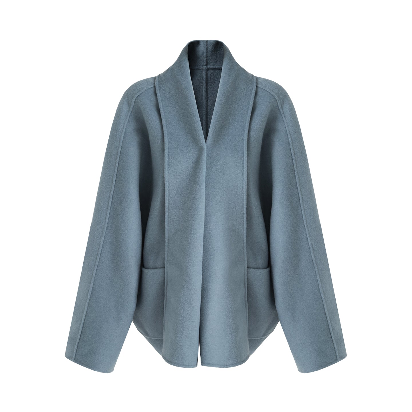 Quiet Luxury Wool Drape Coat
