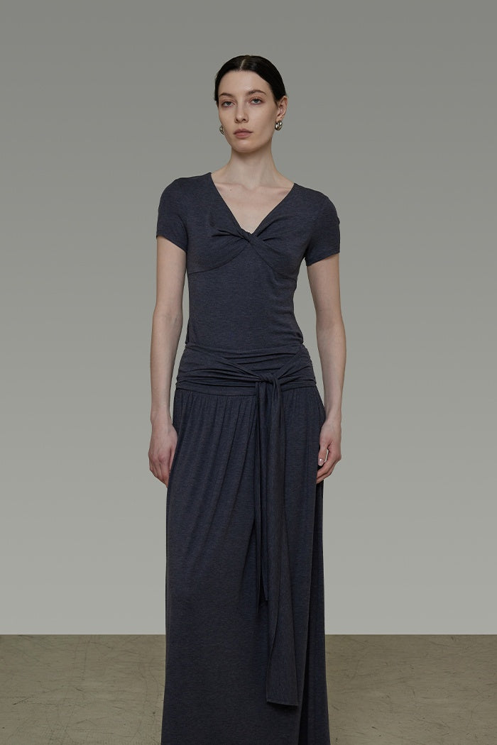 Sculpted Knit Top & Skirt Set