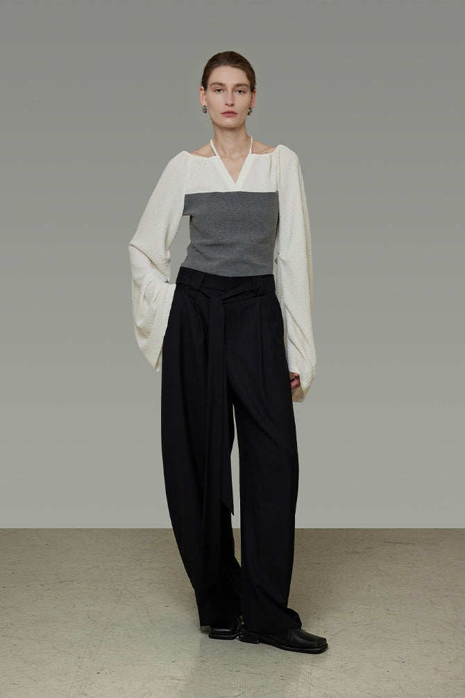 Chic Colorblock V-Neck Knit