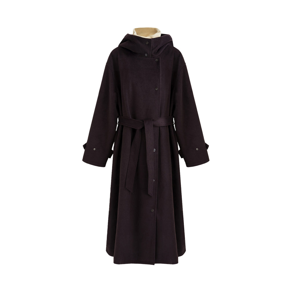 Understated Colorblock Wool Coat