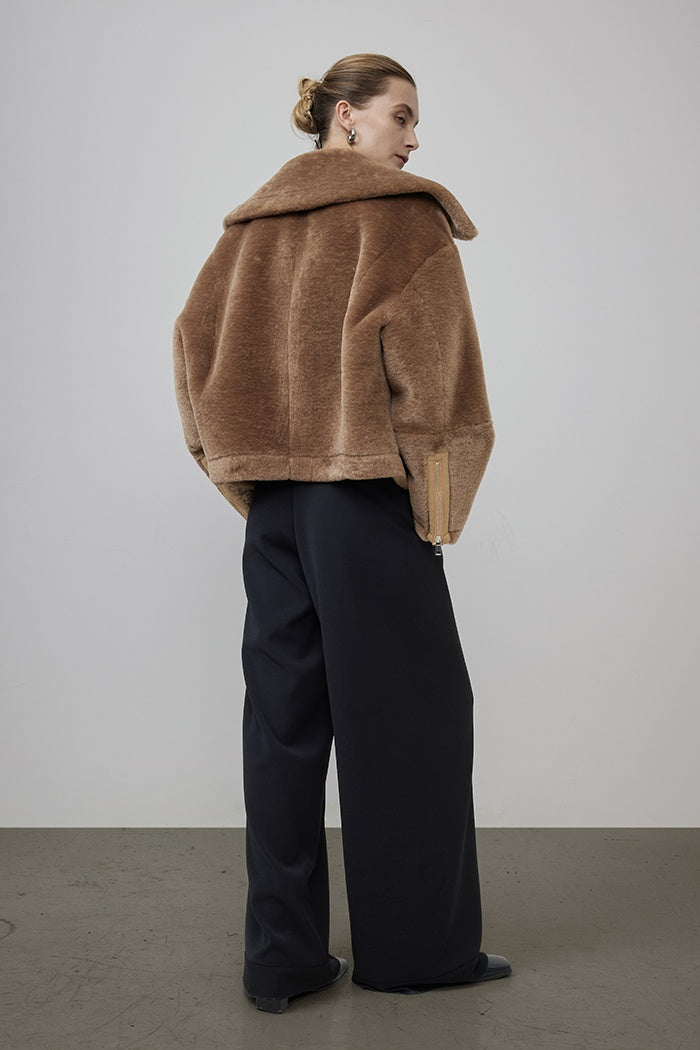 Authority Shearling Cropped Coat