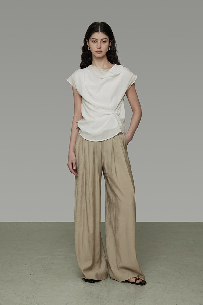 Effortless Drape Wide-Leg Trousers