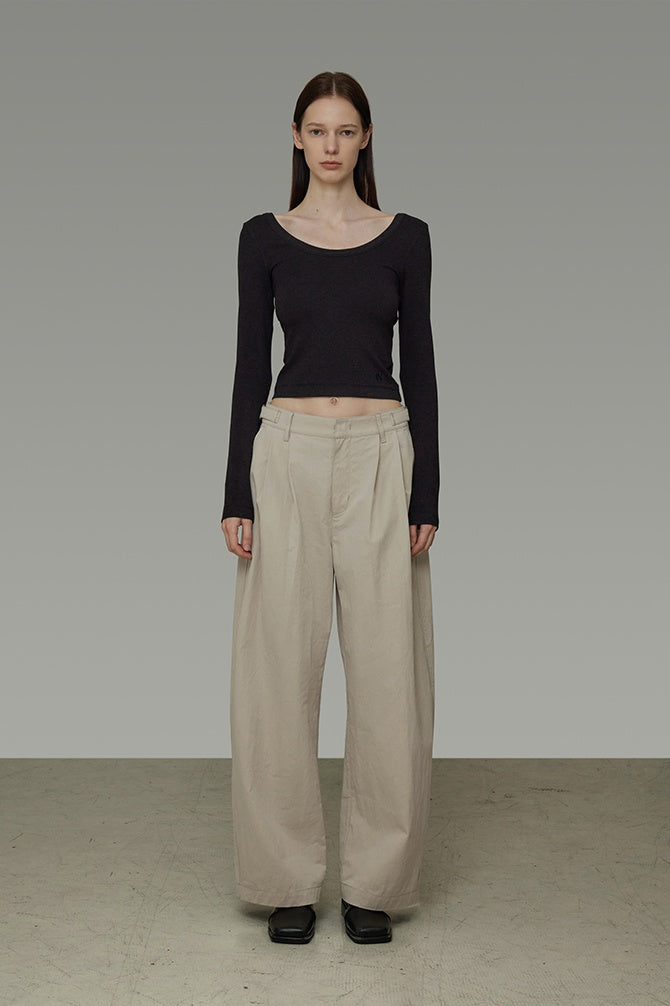 Architectural Flow Wide-Leg Trousers