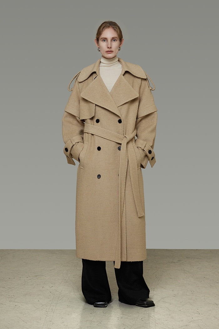 Tailored Wool Trench: Quiet Elegance