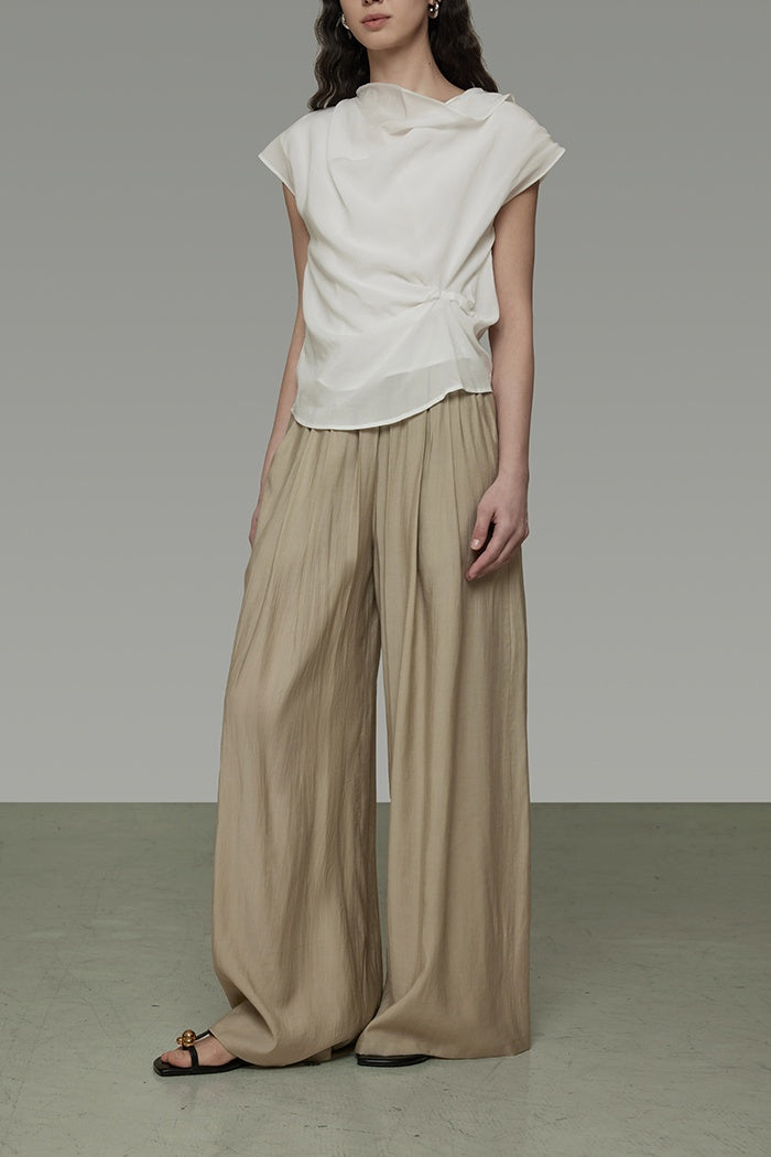 Effortless Drape Wide-Leg Trousers