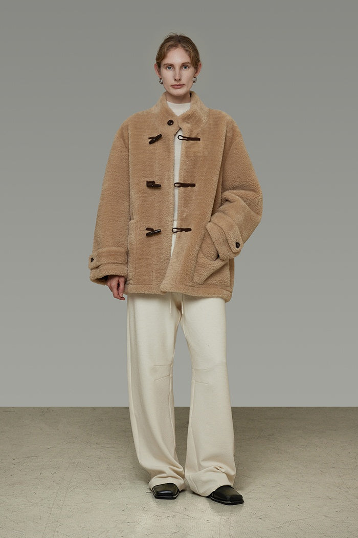 Tailored Shearling Collar Coat