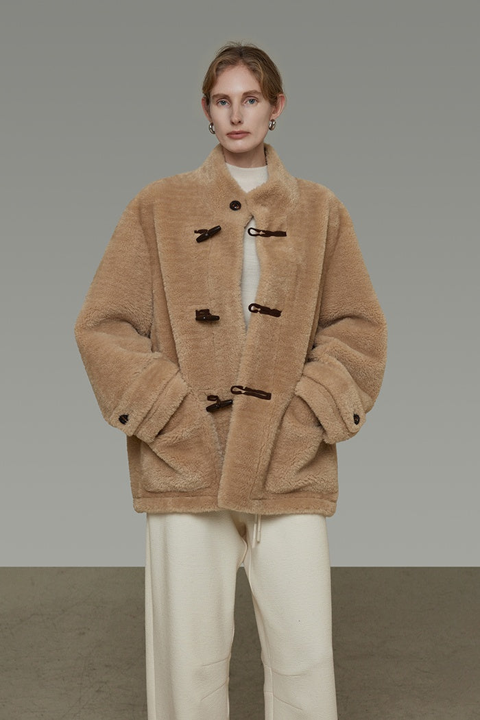 Tailored Shearling Collar Coat