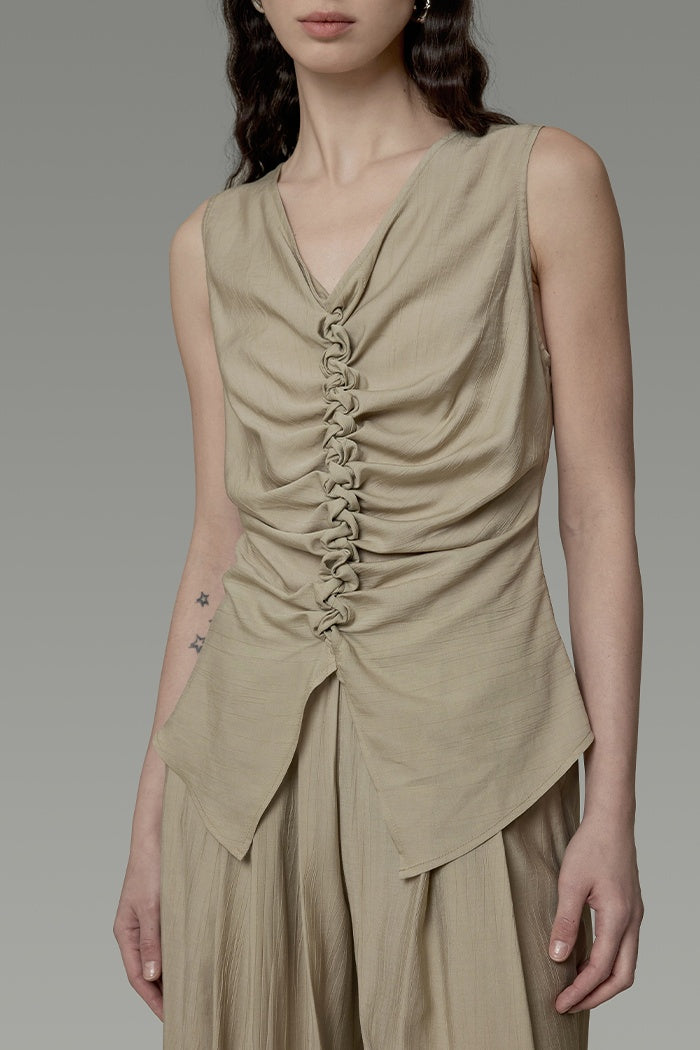 Effortless Drape V-Neck Tank