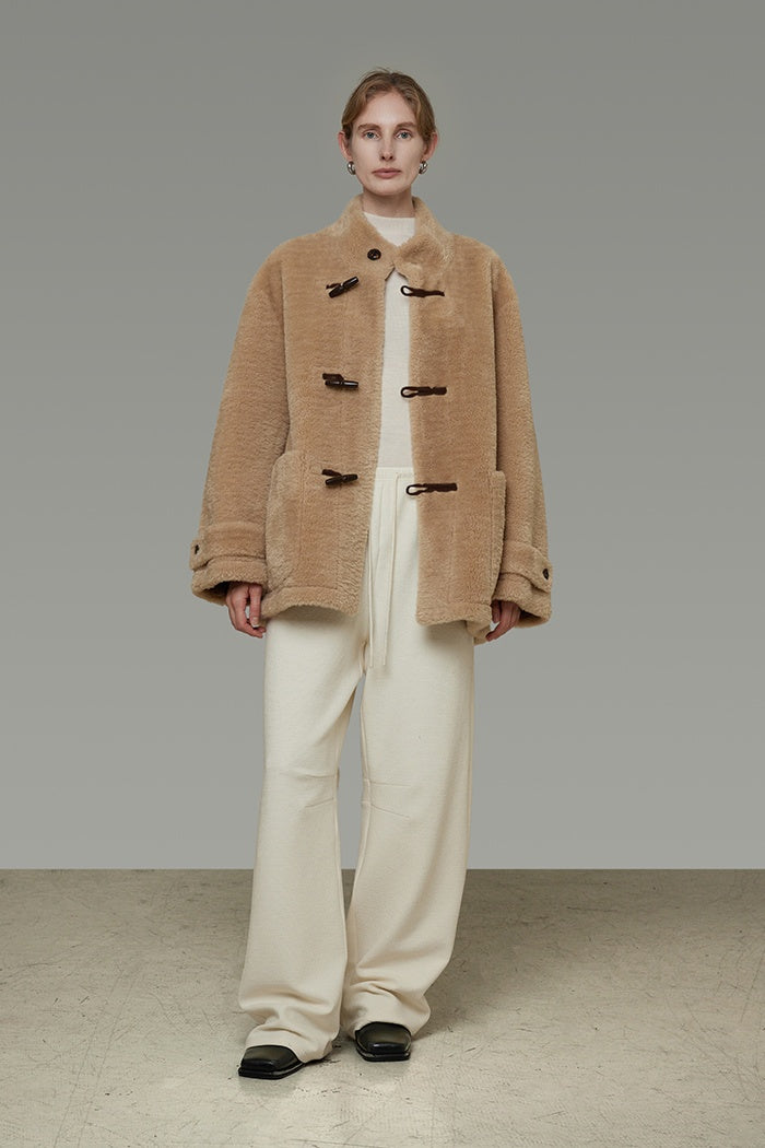 Tailored Shearling Collar Coat