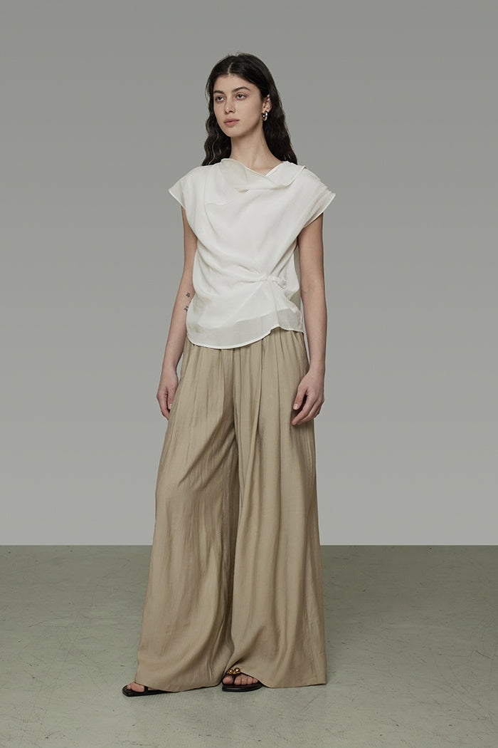 Effortless Drape Wide-Leg Trousers