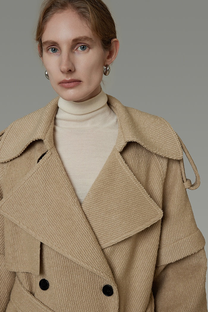 Tailored Wool Trench: Quiet Elegance