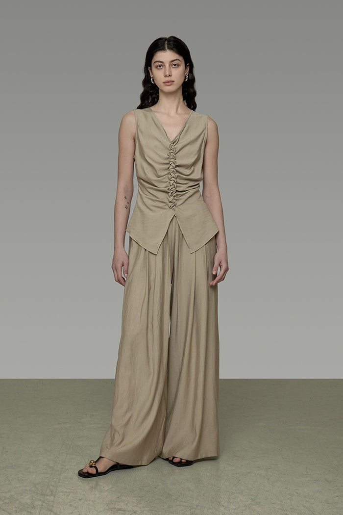Effortless Drape Wide-Leg Trousers