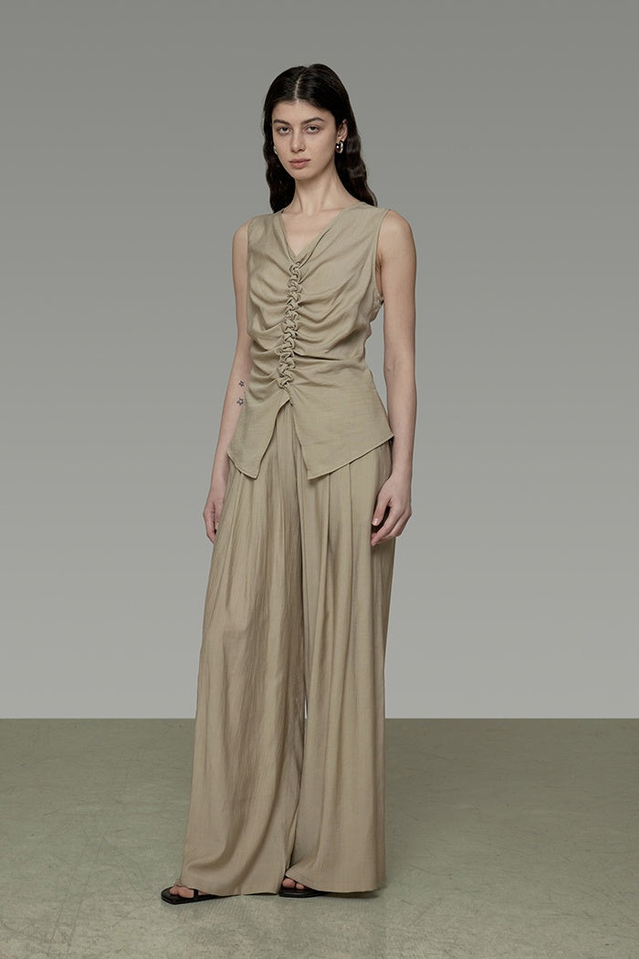 Effortless Drape Wide-Leg Trousers