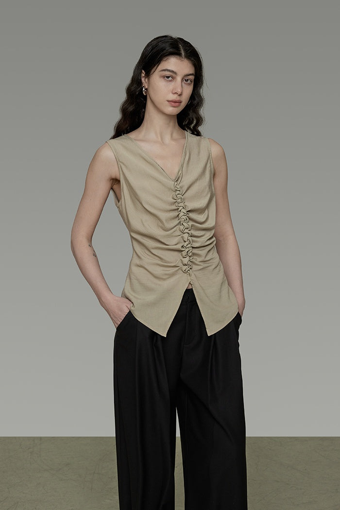 Effortless Drape V-Neck Tank