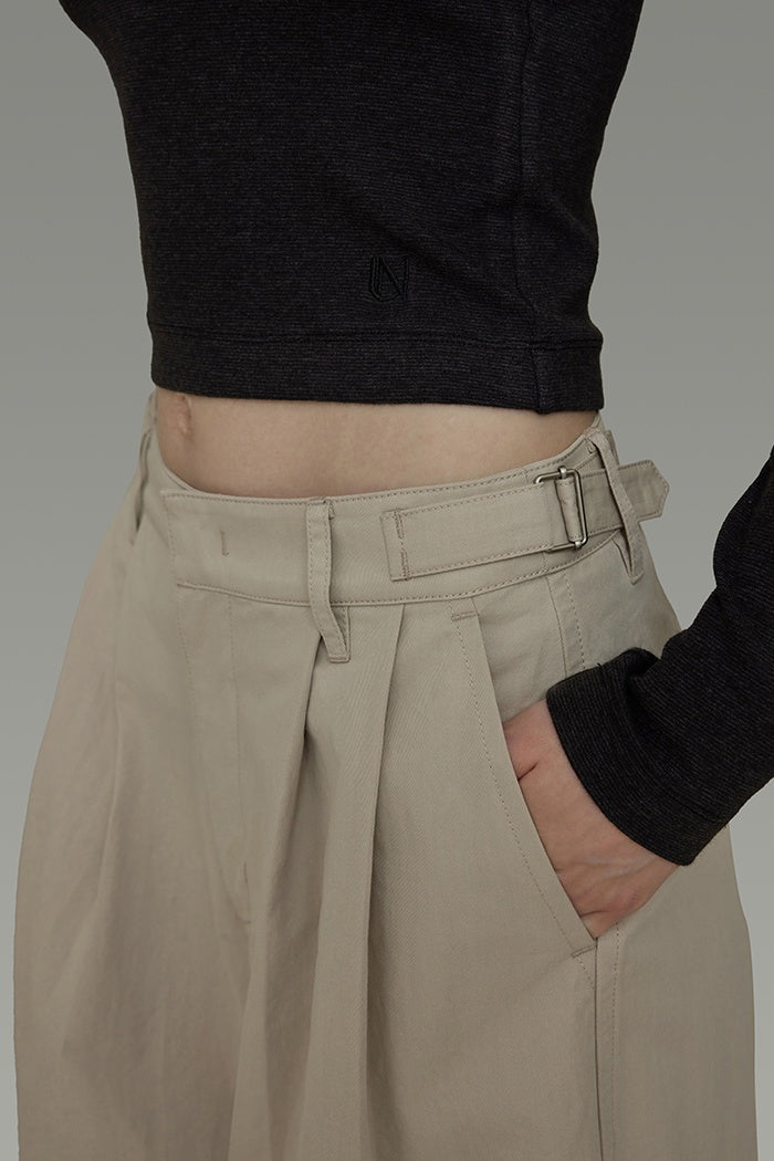 Architectural Flow Wide-Leg Trousers