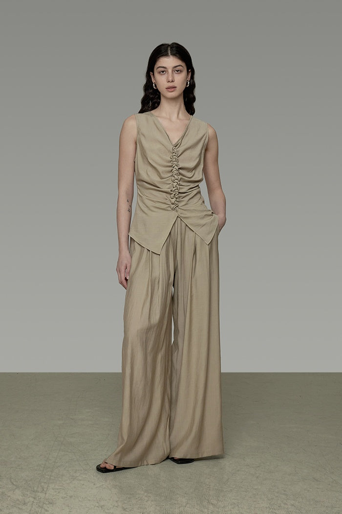 Effortless Drape Wide-Leg Trousers