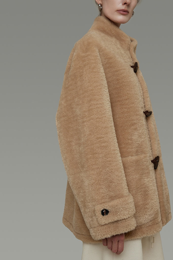 Tailored Shearling Collar Coat