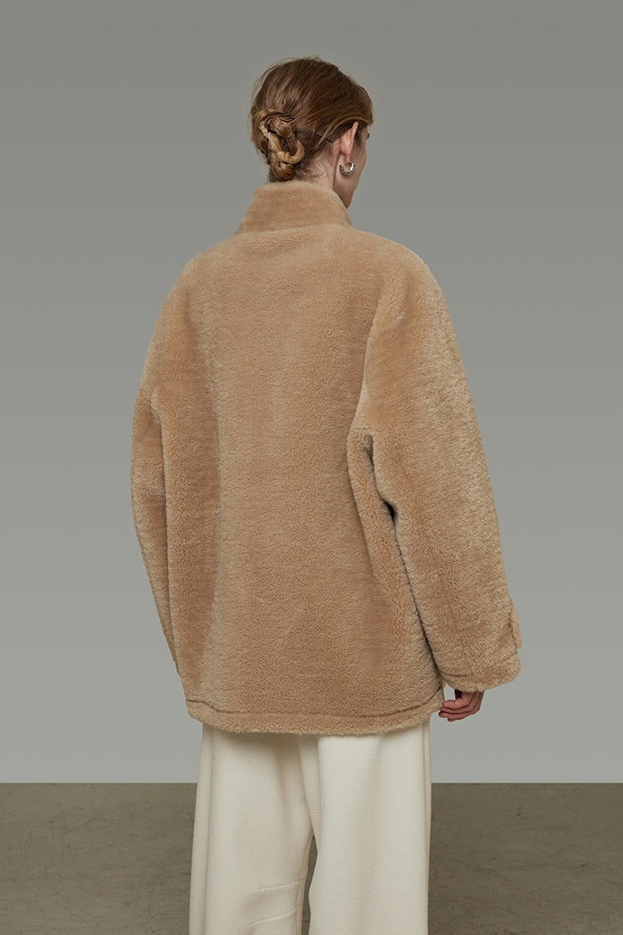 Tailored Shearling Collar Coat