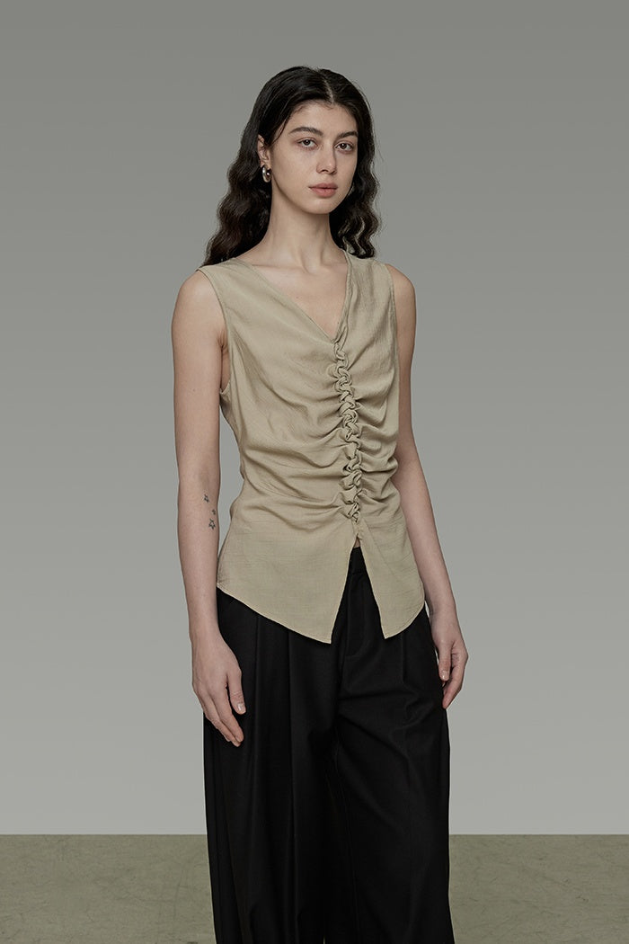 Effortless Drape V-Neck Tank
