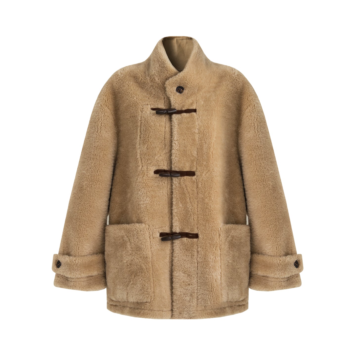 Tailored Shearling Collar Coat