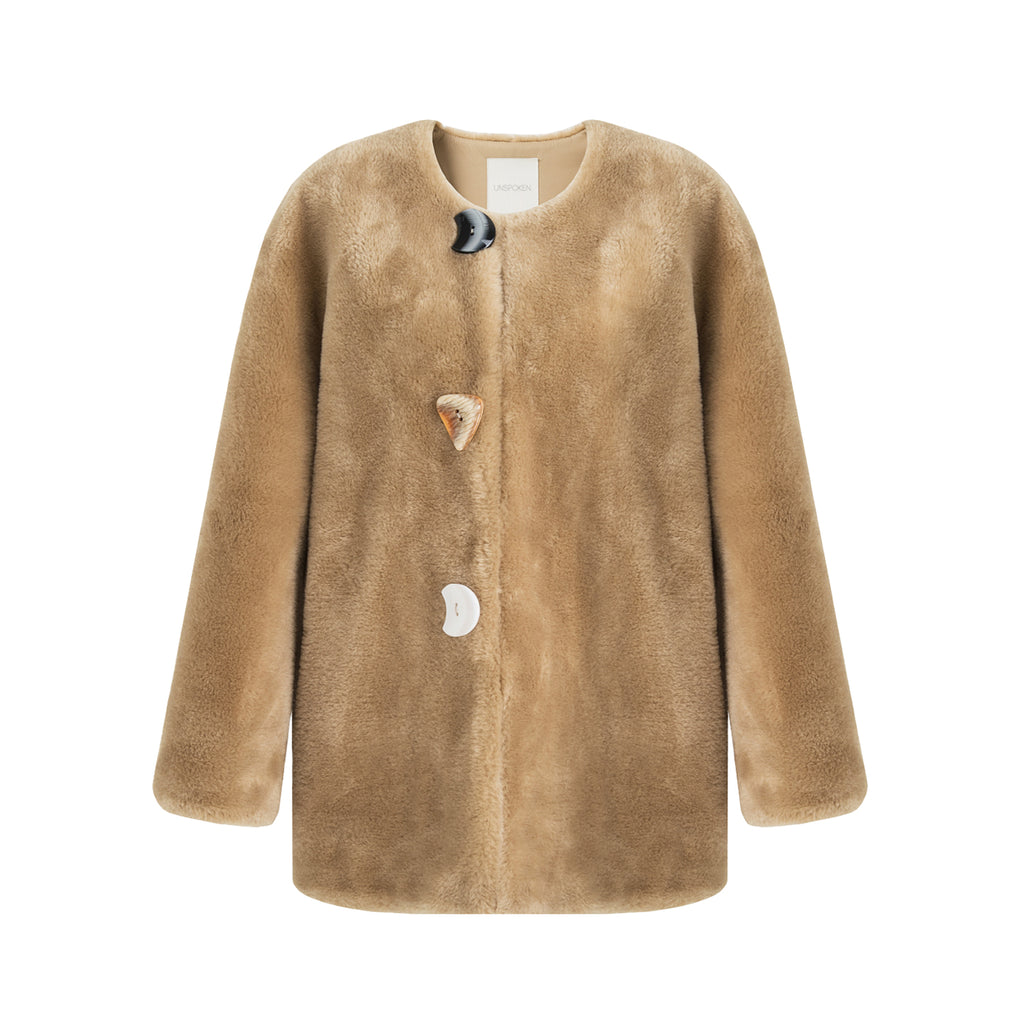 Quiet Luxury Shearling Cropped Coat