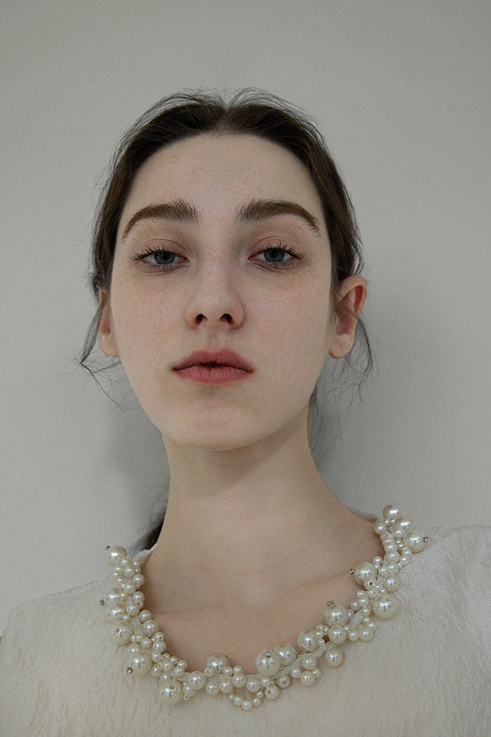 Quiet Luxury Tailored Pearl Collar Dress