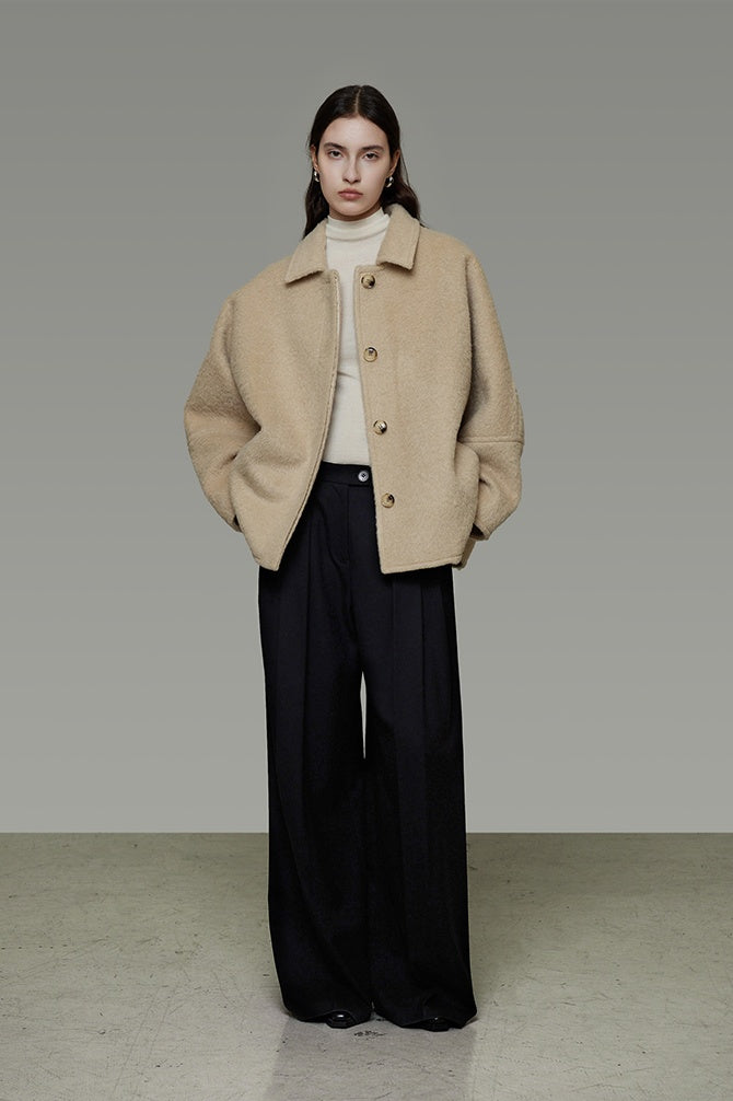 Effortless Chic Wool Blend Jacket