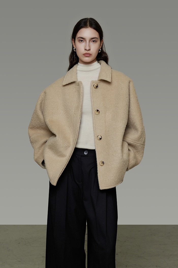 Effortless Chic Wool Blend Jacket