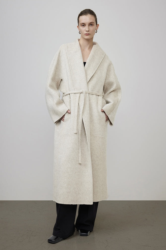 Timeless Wrap Coat in Luxe Wool Blend