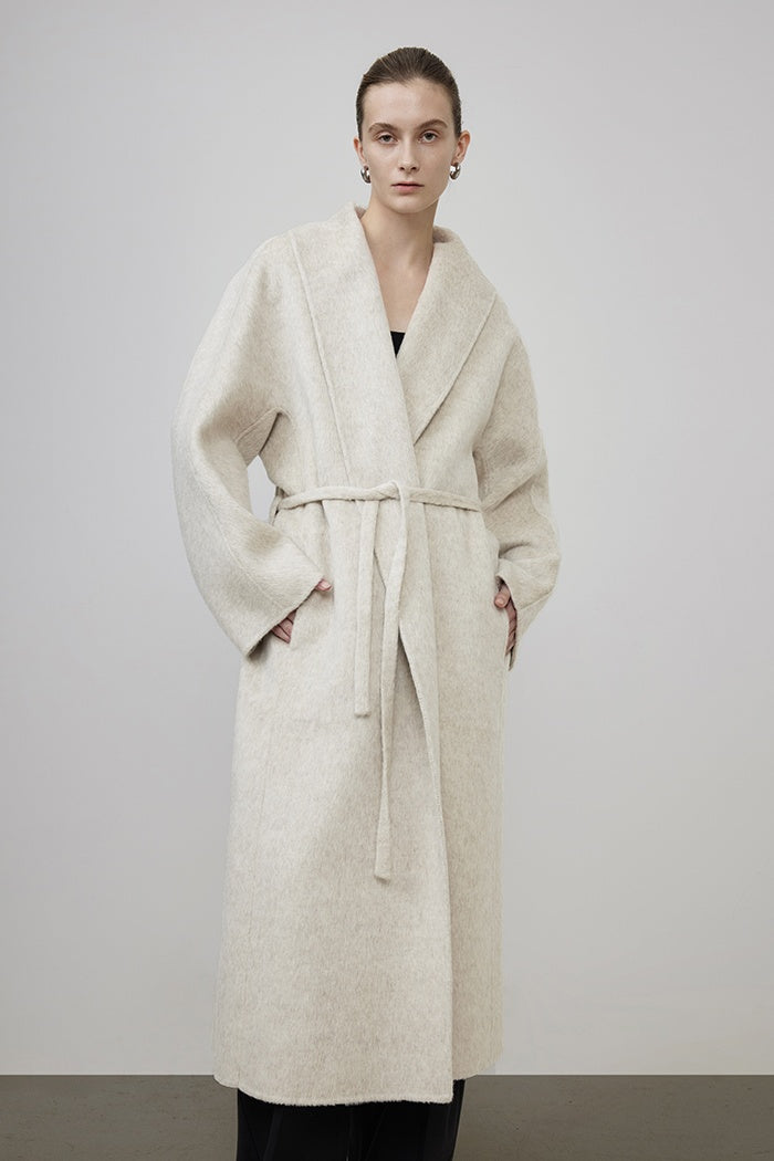 Timeless Wrap Coat in Luxe Wool Blend