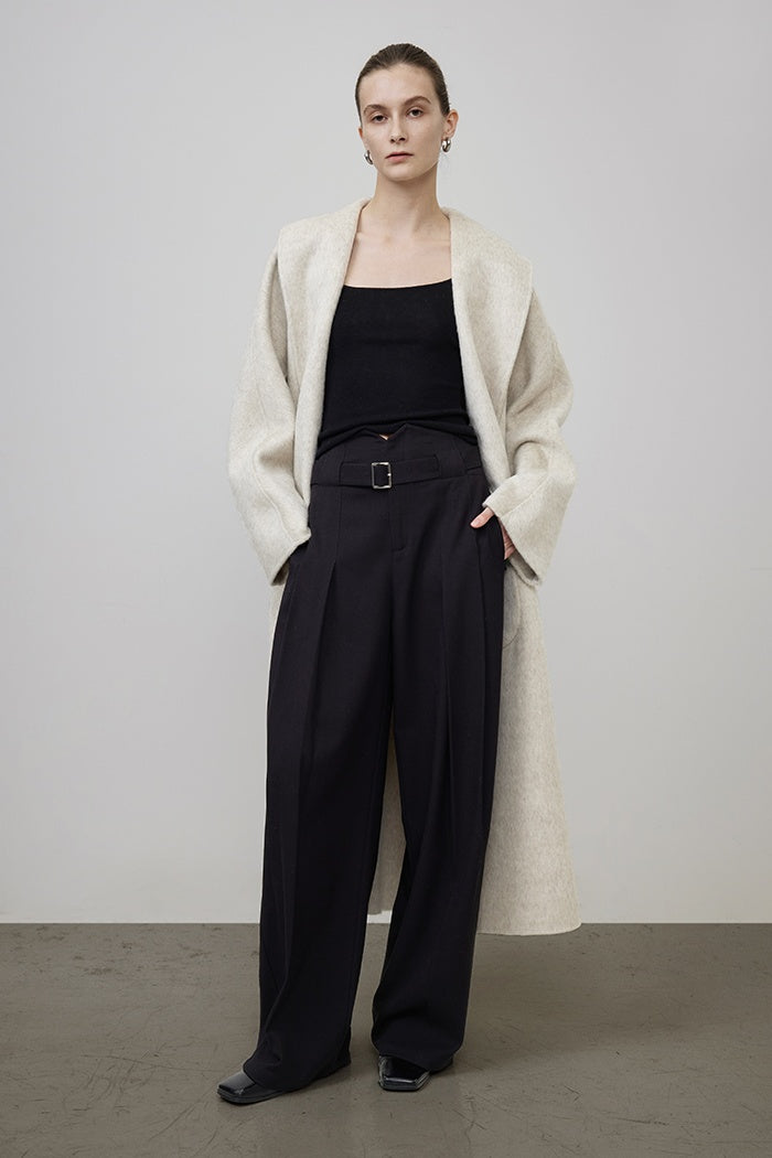 Timeless Wrap Coat in Luxe Wool Blend