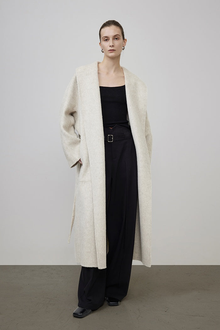 Timeless Wrap Coat in Luxe Wool Blend