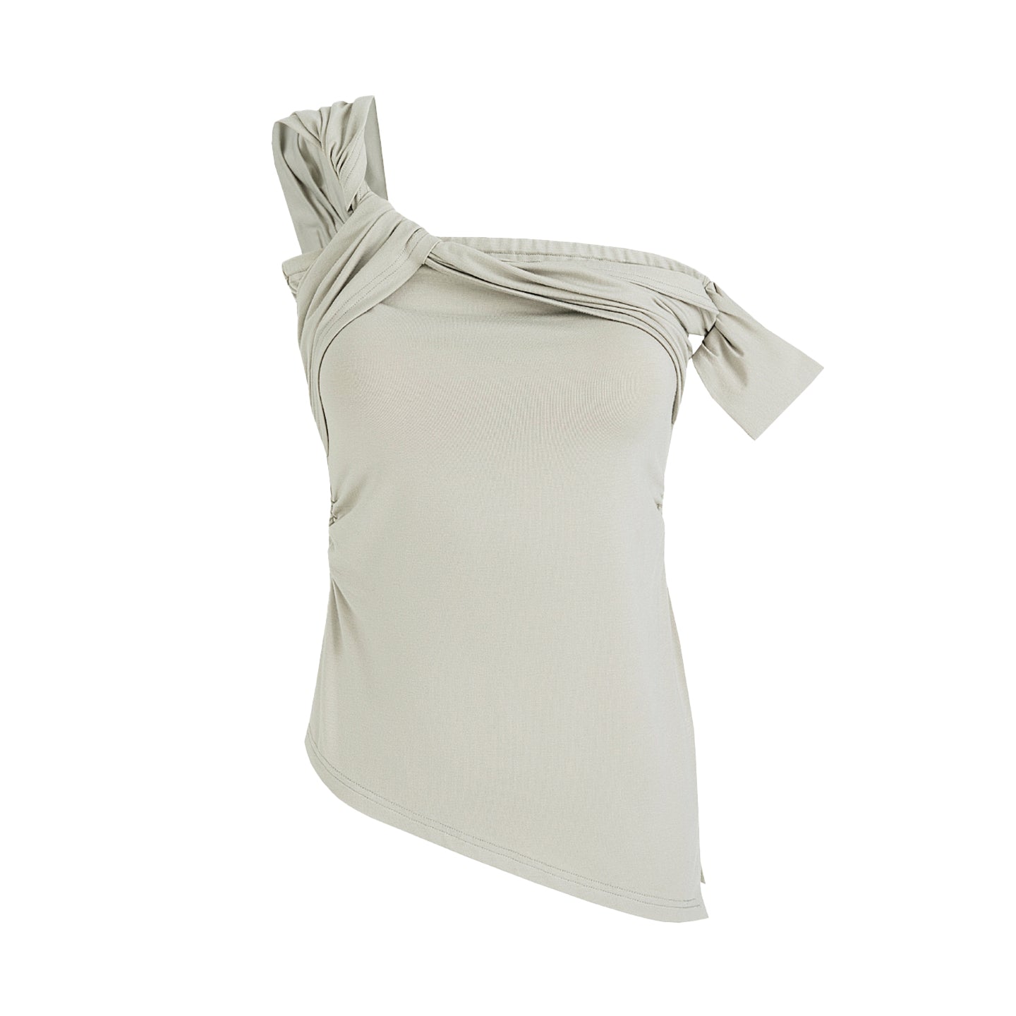 Asymmetric Drape Two-Piece Set