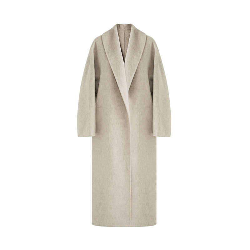 Timeless Wrap Coat in Luxe Wool Blend