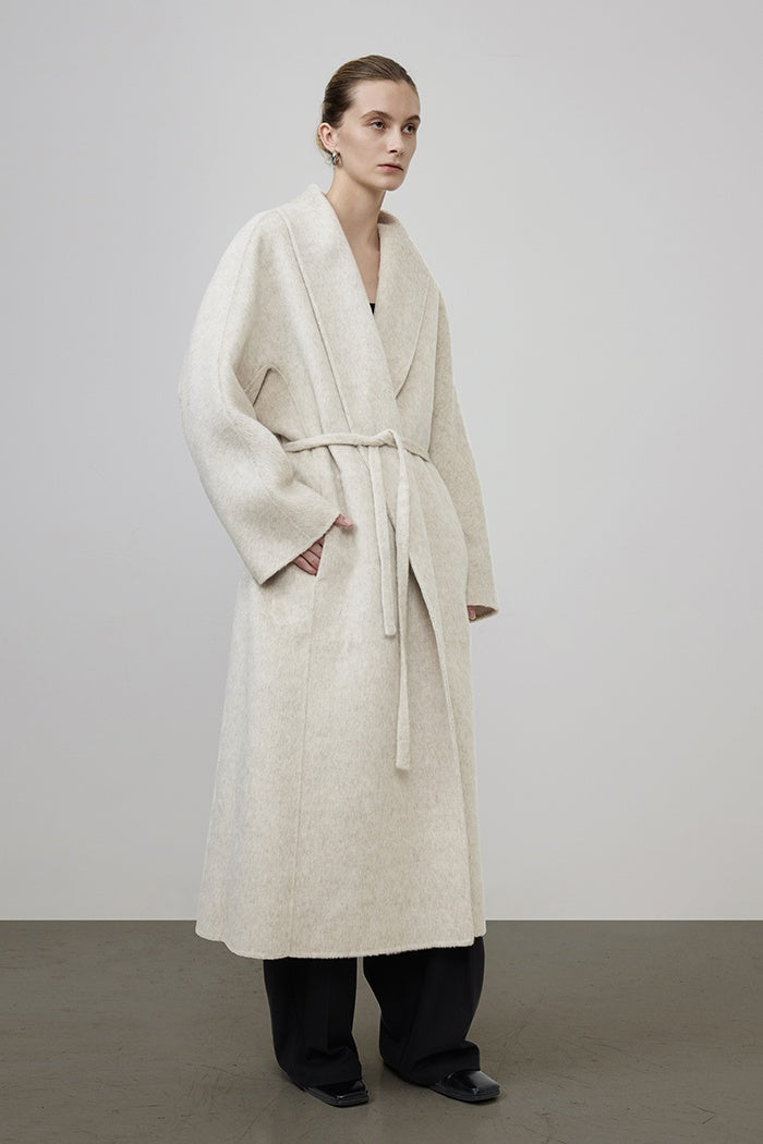 Timeless Wrap Coat in Luxe Wool Blend