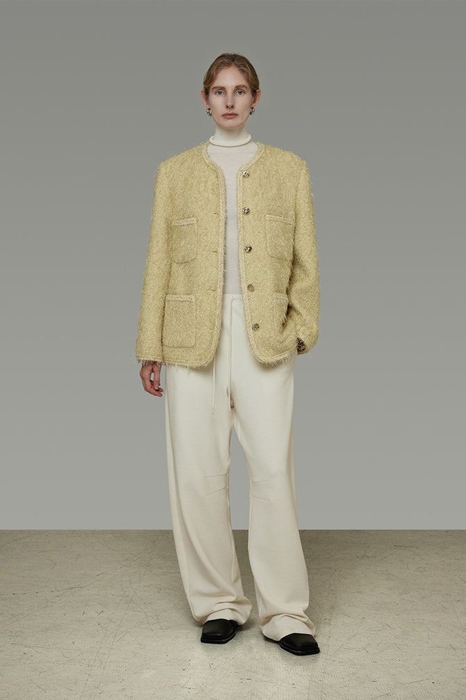 Timeless Tweed Silhouette Coat