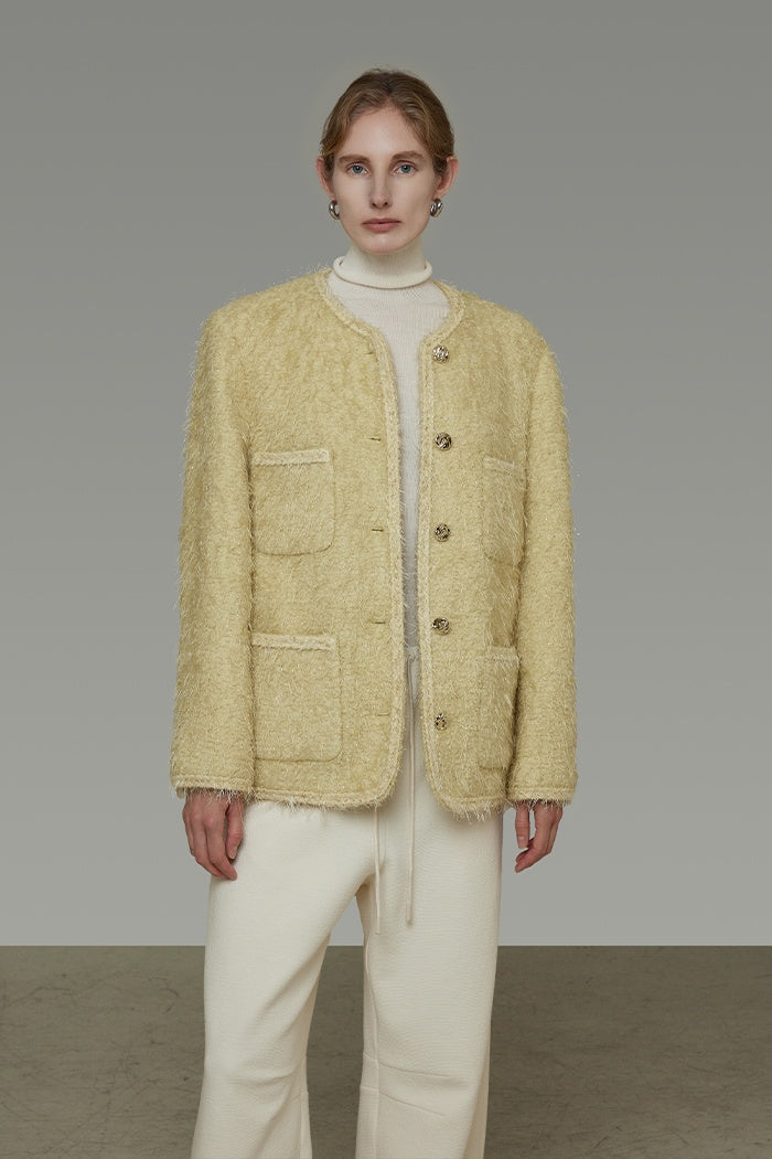 Timeless Tweed Silhouette Coat