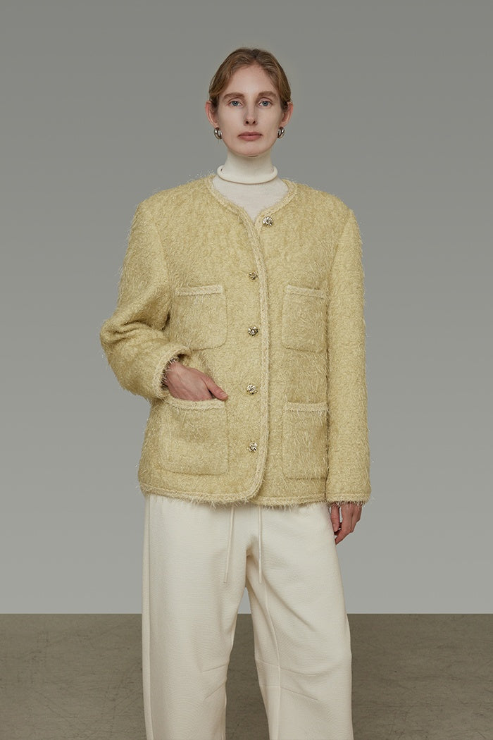 Timeless Tweed Silhouette Coat