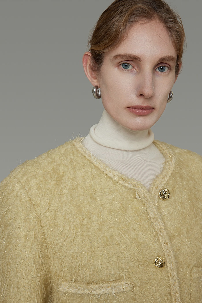 Timeless Tweed Silhouette Coat