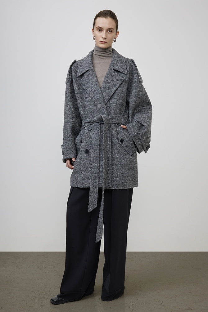 Quiet Authority Wool Blend Coat