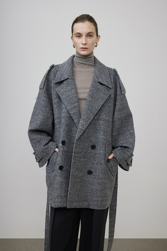 Quiet Authority Wool Blend Coat
