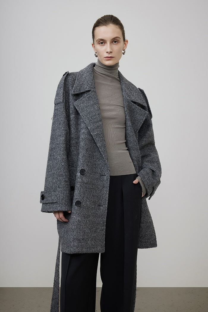 Quiet Authority Wool Blend Coat