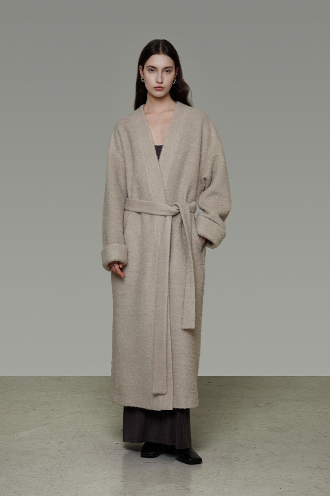Effortless Wool Wrap Coat