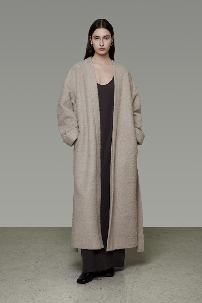 Effortless Wool Wrap Coat