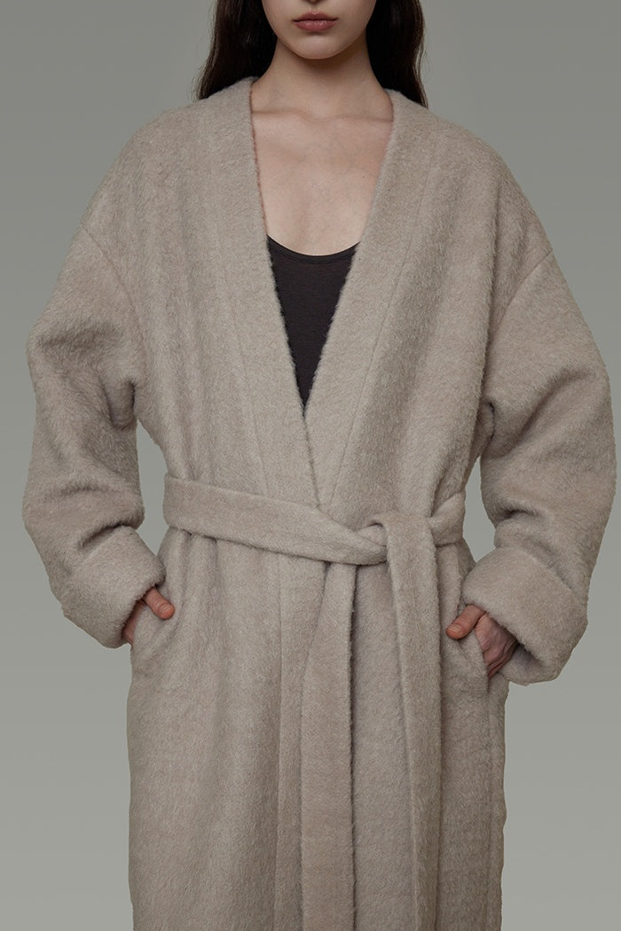 Effortless Wool Wrap Coat