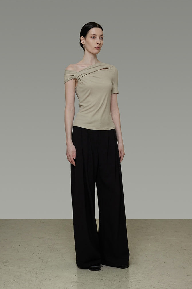Effortless Chic Asymmetrical Knit Top