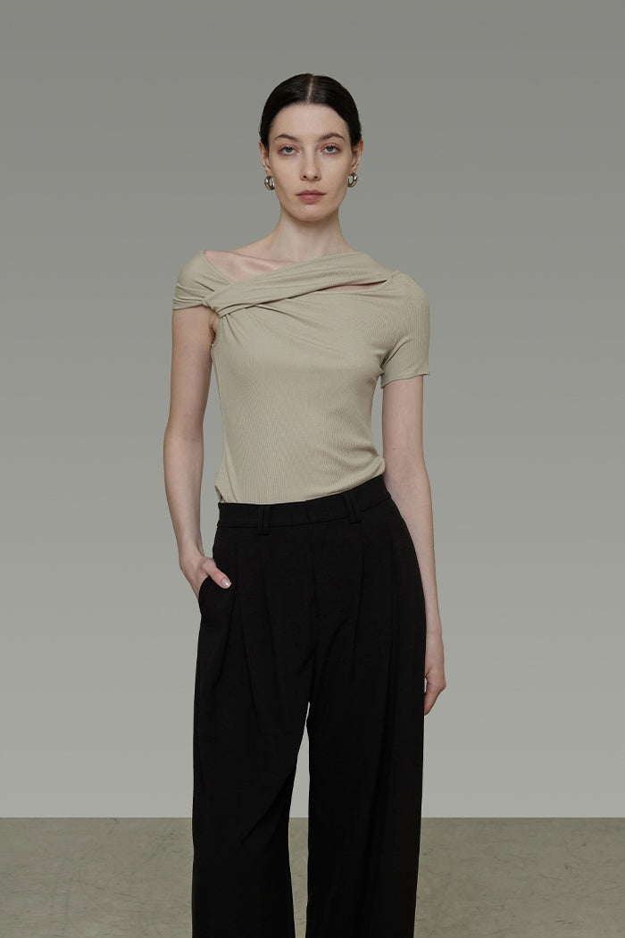 Effortless Chic Asymmetrical Knit Top