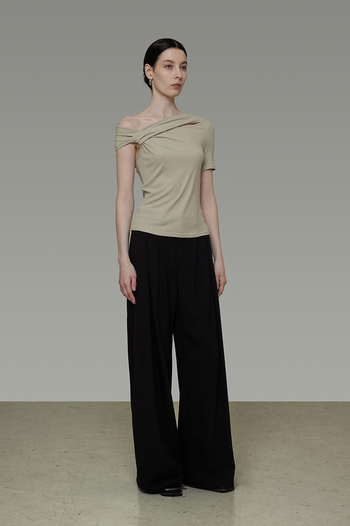 Effortless Chic Asymmetrical Knit Top