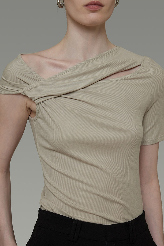 Effortless Chic Asymmetrical Knit Top